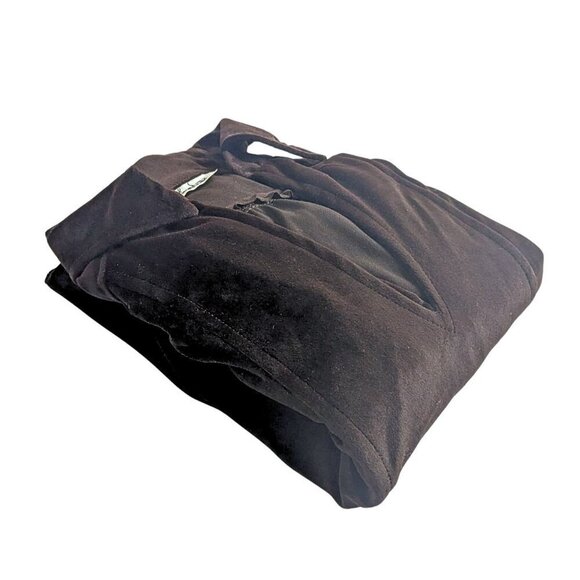 Vintage 70s JONATHAN LOGAN by Mel Ross Brown Stretch Velour Midi Dress Size S/M - Picture 9 of 9